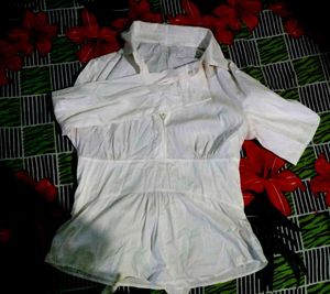 White Ruffle Blouse