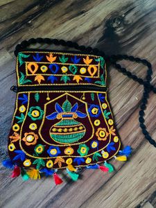 Embroidered Crossbody Bag