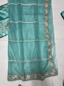 Elegant Unstitched saree Set