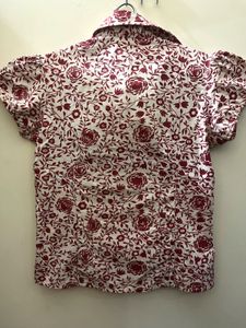 24 Hrs Sale 🔥Floral Ruffel Shirt
