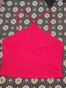 Red Cross String Crop Top ❤️