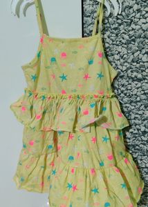 Sleeveless Frock Beach Design