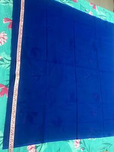 Royal Blue Printed Silk Saree