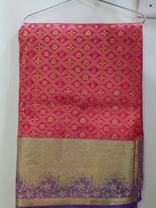 Designer Brocade Saree With Ready-made Blouse