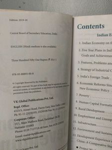 Indian Economics Development Book Class 12th