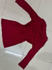 Maroon Long Sleeve Top
