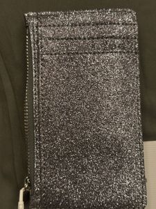 TED BAKER Glamira Silver Glitter Cardholder Wallet