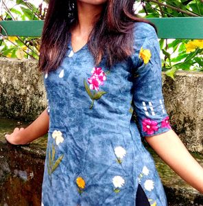 Blue Cotton Kurtha