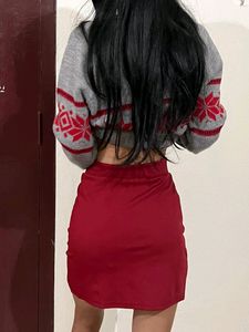 Hot Red Mini Skirt