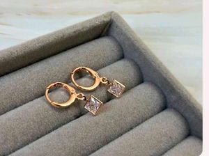 Rose Gold &amp; Cubic Zirconia Drop Earrings