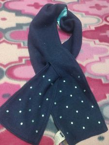 Navy Blue Embellished Scarf