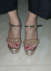 Gold Platform Heels - Size 39