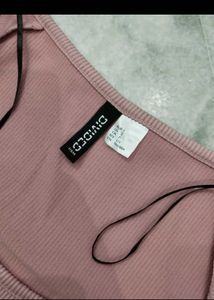 H&amp;m Ribbed Sweetheart Neck bodycon dress