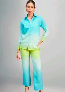 Ombre Button-Down Cordset