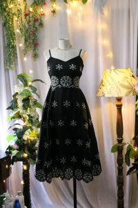 Black Embroidered Dress