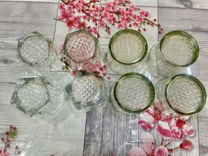 Glass Bowls with Lids - Set Of 8