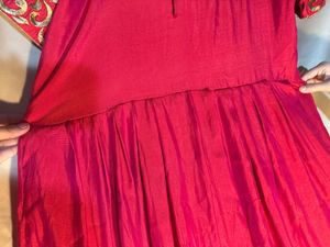 Pink Embroidered Indian Dress two tone