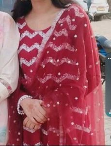 Maroon Embroidered Sharara set