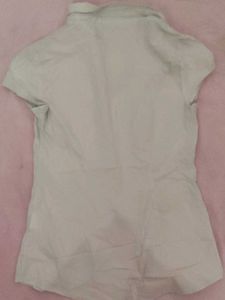 Light Blue Button-Down Blouse