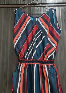 Striped Jumpsuit In Xxl