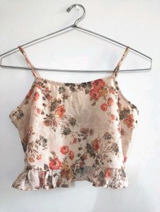 Floral Print Crop Top