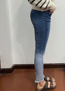 Straight Fit Mildly Distressed Jeans