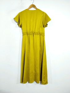Stop Neon Green V-neck Dress (Women)