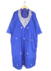 Blue Embroidered Kurta (Women's)