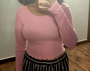 Pink Full Sleeves Top