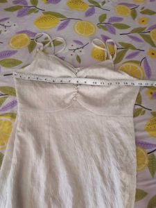 Beautiful Cream Mini Dress With Side Slits