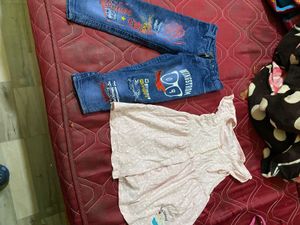 Baby Girl Frock & Jean Pant