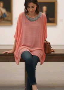 Peach Oversized Tunic Top
