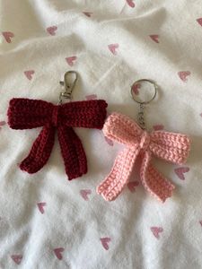 Crochet Bow Keychain