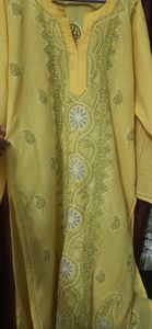 chikankari cotton kurti