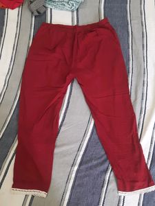 Set Of Gerua Pant And Dupatta