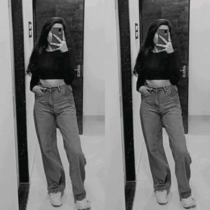 Wide Leg Light Wash Jeans