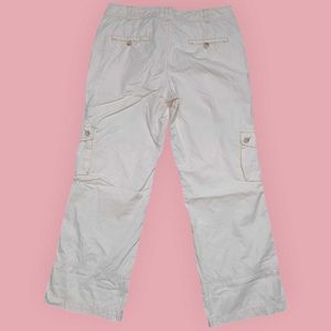 Like-New Esprit Women's White Cotton Cargo Pants