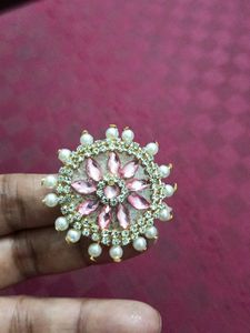 Handmade Pink Floral Ring