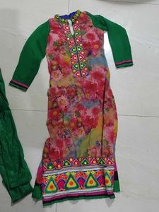 Floral Kurta Set with dupatta and pajami