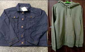 H&M hoodie and Denim jacket combo