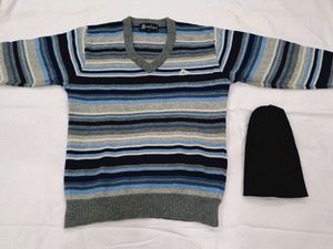 Striped V-Neck Sweater