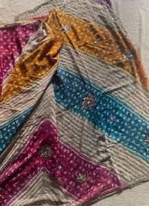 Vintage Bandhani Sari