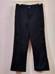 unisex black cotton chinos straight fit pant