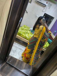 Floral Yellow Saree