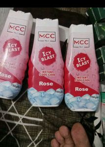 MCC Pack (3) Icy Blast Talc Powder - Rose