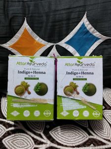 Attar Ayurveda Hair Dye (Indigo+Henna) Pack of 2