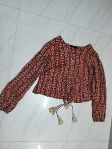 Pelpum Women&#39;s Top - Size Medium - Floral Print