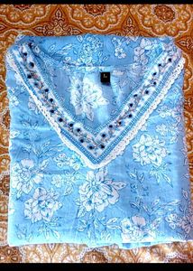 2 Pure Cotton Kurti Set With New Saree