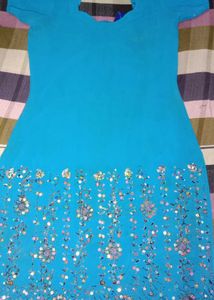 Blue Embellished Dress