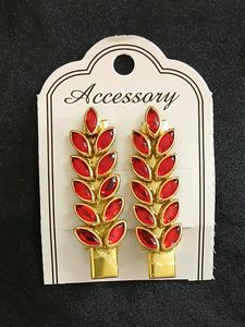 Kundan Stones Hair Clips For Kids